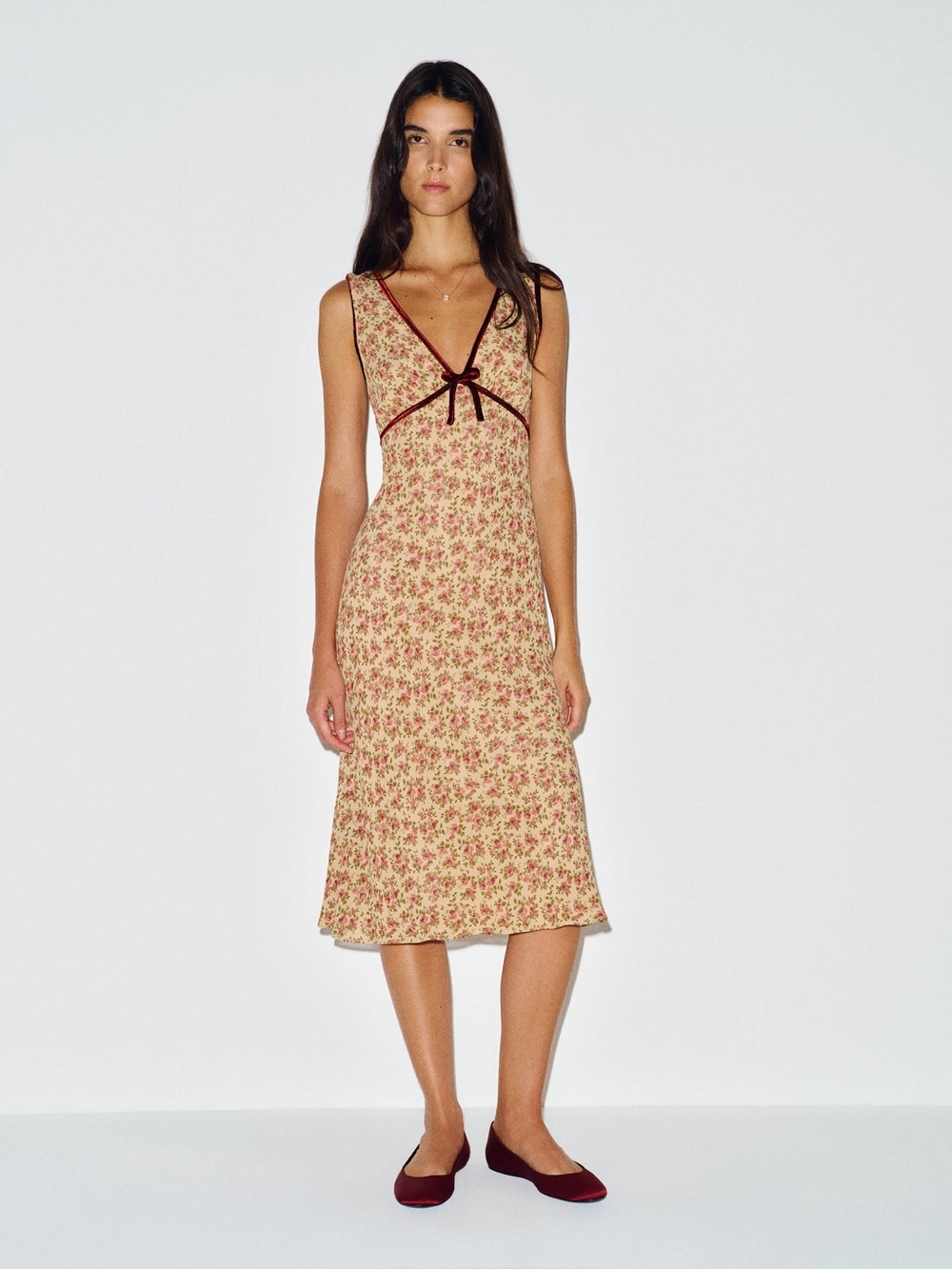 NWT Reformation Nomi Savory Slip Midi Dress Sleeveless 0 retail dress $198